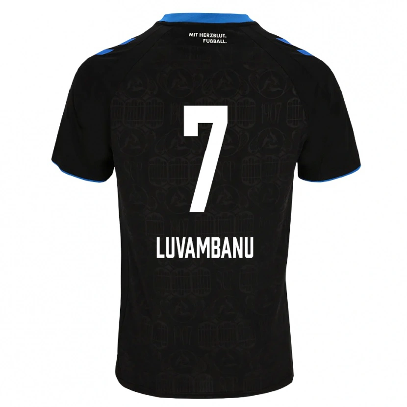 Danxen Niño Camiseta Danell Luvambanu #7 Negro Blanco Rojo 1ª Equipación 2026/27 La Camisa