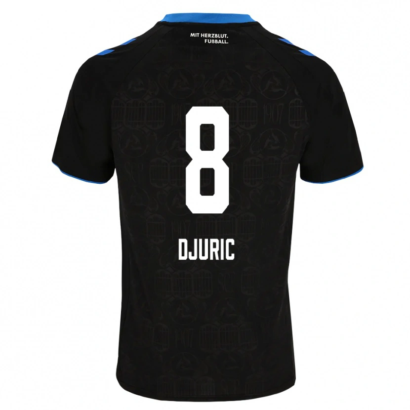 Danxen Niño Camiseta Luka Duric #8 Negro Blanco Rojo 1ª Equipación 2026/27 La Camisa