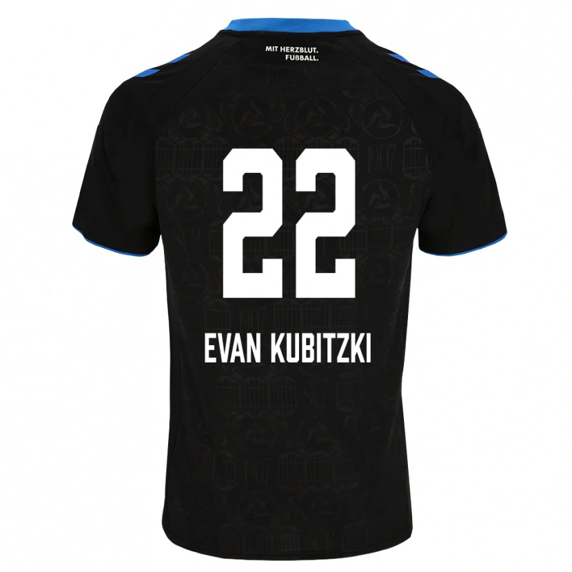 Danxen Niño Camiseta Jaden Evan Kubitzki #22 Negro Blanco Rojo 1ª Equipación 2026/27 La Camisa
