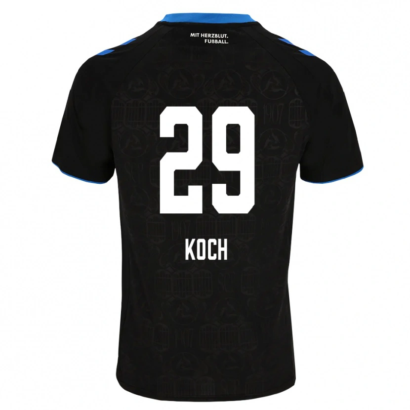 Danxen Niño Camiseta Henrik Koch #29 Negro Blanco Rojo 1ª Equipación 2026/27 La Camisa