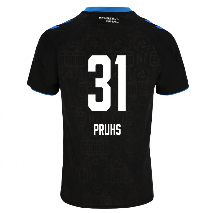 Danxen Niño Camiseta Florian Pruhs #31 Negro Blanco Rojo 1ª Equipación 2026/27 La Camisa