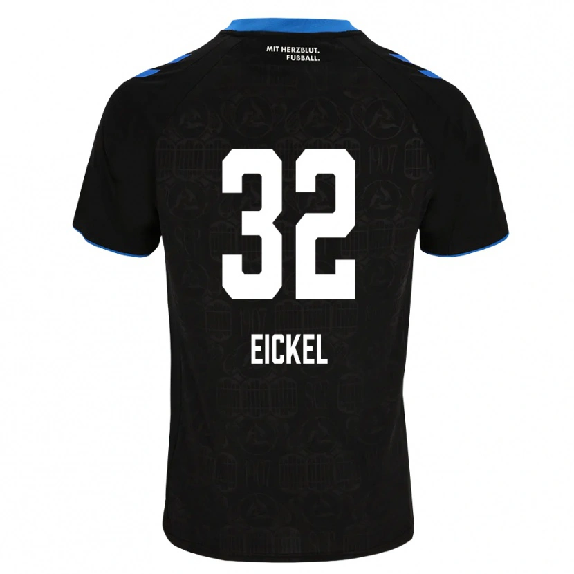 Danxen Niño Camiseta Lasse Eickel #32 Negro Blanco Rojo 1ª Equipación 2026/27 La Camisa