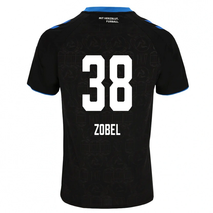 Danxen Niño Camiseta Tristan Zobel #38 Negro Blanco Rojo 1ª Equipación 2026/27 La Camisa