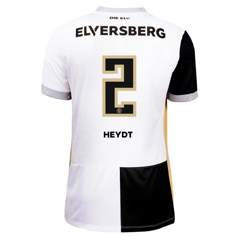 Danxen Niño Camiseta Robin Heydt #2 Negro Blanco Marrón 1ª Equipación 2026/27 La Camisa