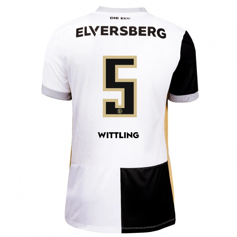 Danxen Niño Camiseta Emilia Wittling #5 Negro Blanco Marrón 1ª Equipación 2026/27 La Camisa