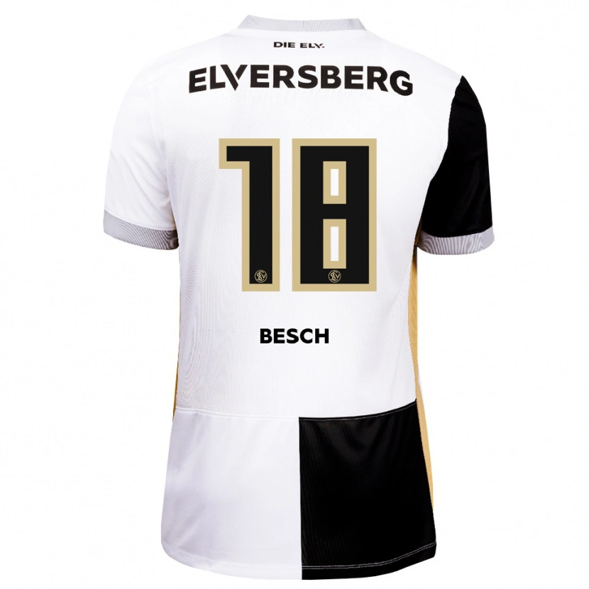 Danxen Niño Camiseta Philipp Besch #18 Negro Blanco Marrón 1ª Equipación 2026/27 La Camisa