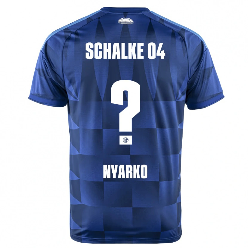 Danxen Niño Camiseta Samuel Nyarko #0 Azul Oscuro Amarillo Blanco 1ª Equipación 2026/27 La Camisa