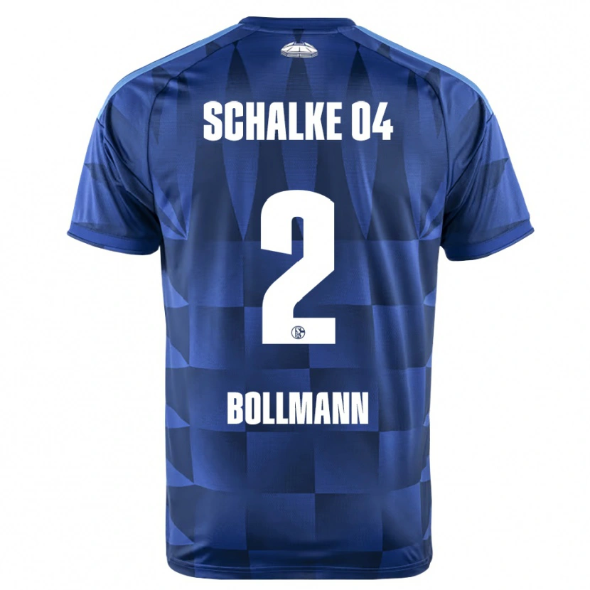 Danxen Niño Camiseta Nathalie Bollmann #2 Azul Oscuro Amarillo Blanco 1ª Equipación 2026/27 La Camisa