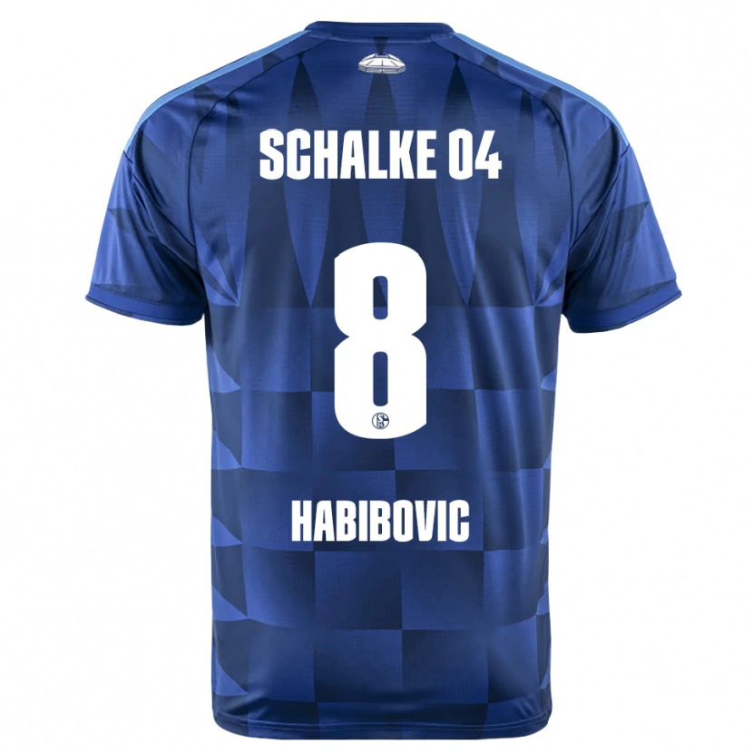 Danxen Niño Camiseta Edina Habibovic #8 Azul Oscuro Amarillo Blanco 1ª Equipación 2026/27 La Camisa