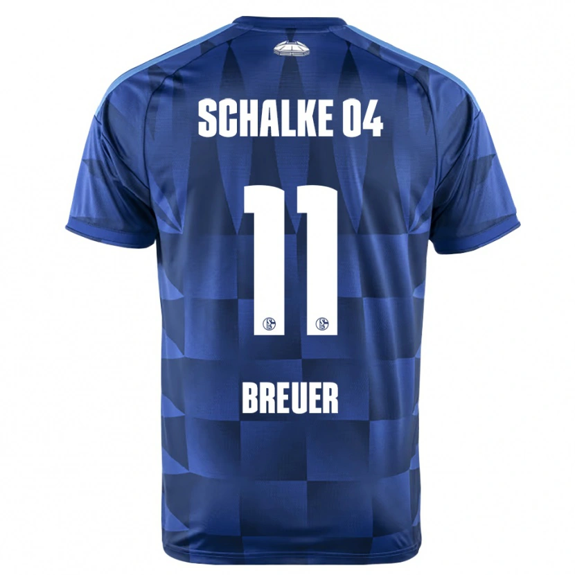 Danxen Niño Camiseta Simon Breuer #11 Azul Oscuro Amarillo Blanco 1ª Equipación 2026/27 La Camisa