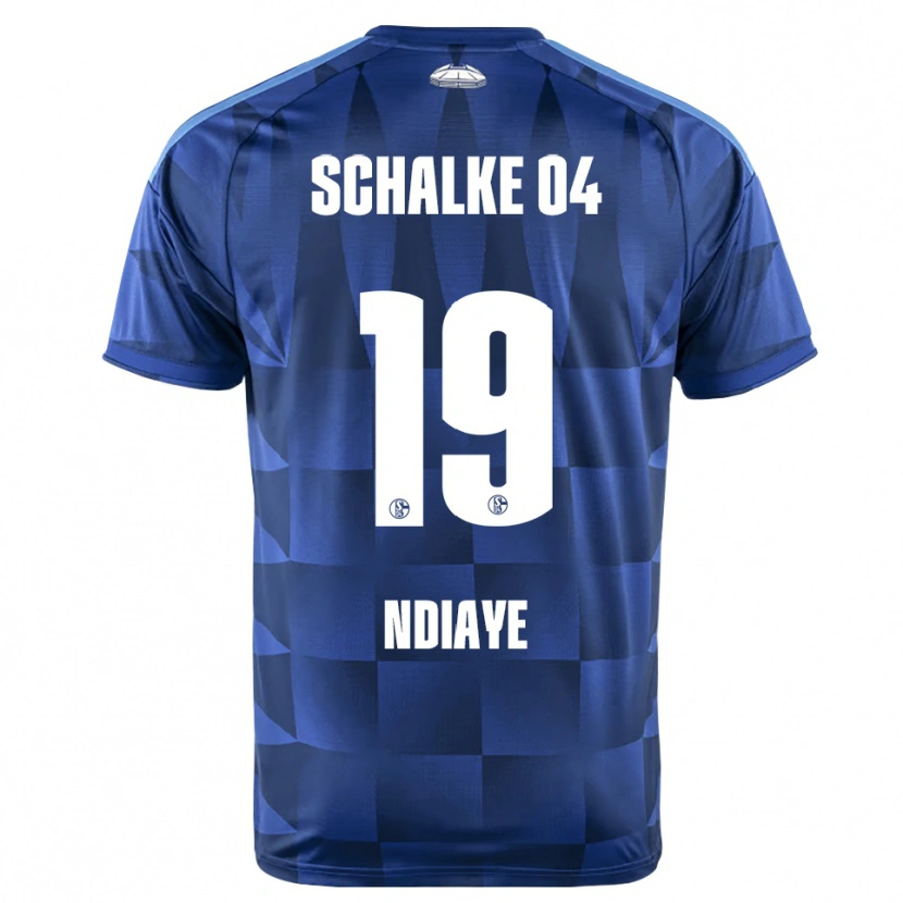 Danxen Niño Camiseta Jean-Paul Ndiaye #19 Azul Oscuro Amarillo Blanco 1ª Equipación 2026/27 La Camisa