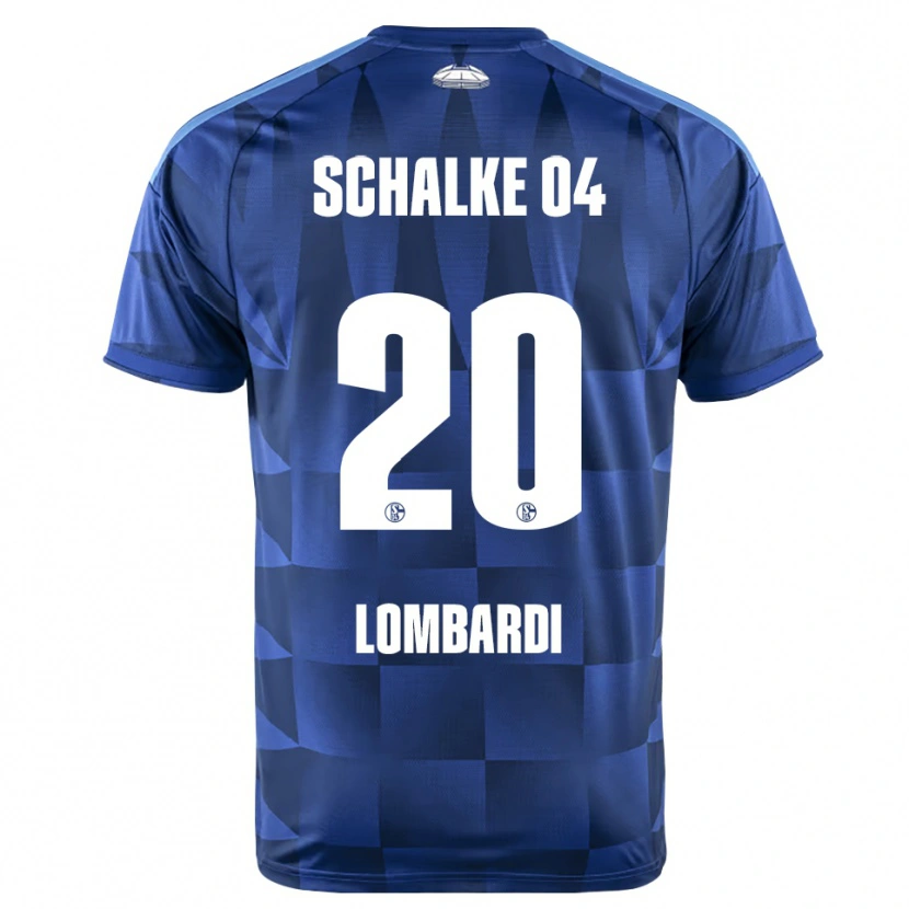 Danxen Niño Camiseta Antonio Lombardi #20 Azul Oscuro Amarillo Blanco 1ª Equipación 2026/27 La Camisa