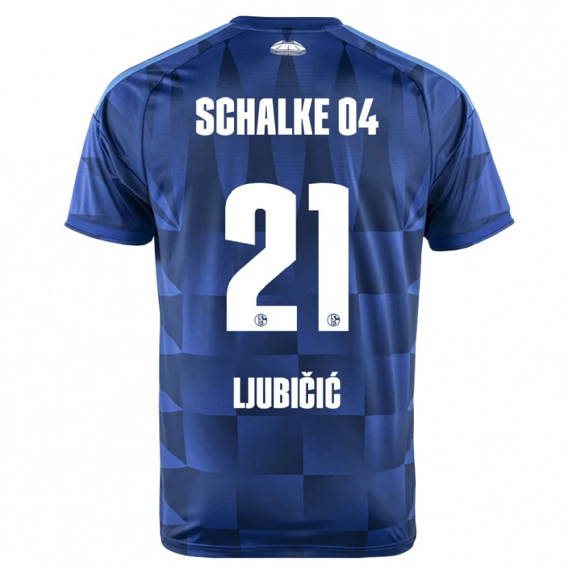 Danxen Niño Camiseta Dejan Ljubicic #21 Azul Oscuro Amarillo Blanco 1ª Equipación 2026/27 La Camisa