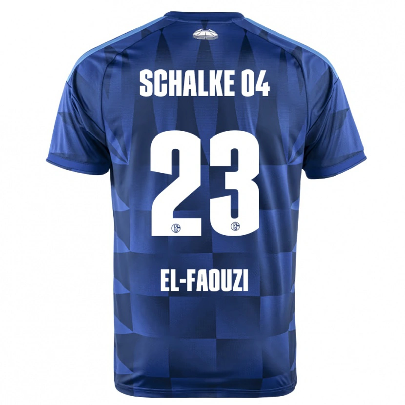 Danxen Niño Camiseta Soufiane El-Faouzi #23 Azul Oscuro Amarillo Blanco 1ª Equipación 2026/27 La Camisa