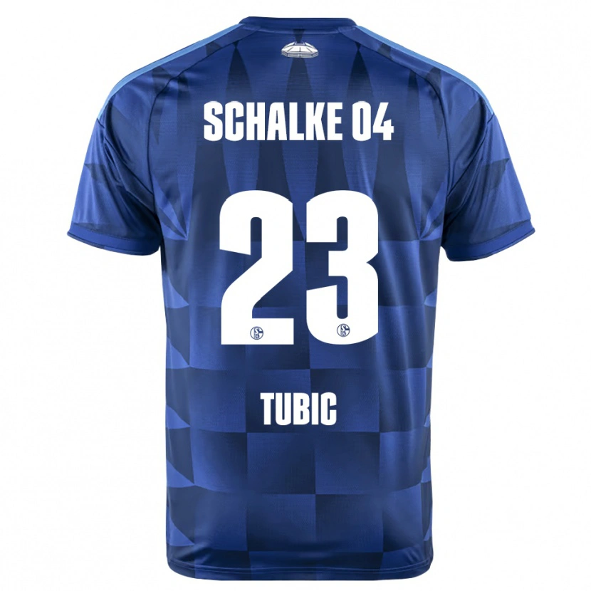 Danxen Niño Camiseta Malik Tubic #23 Azul Oscuro Amarillo Blanco 1ª Equipación 2026/27 La Camisa
