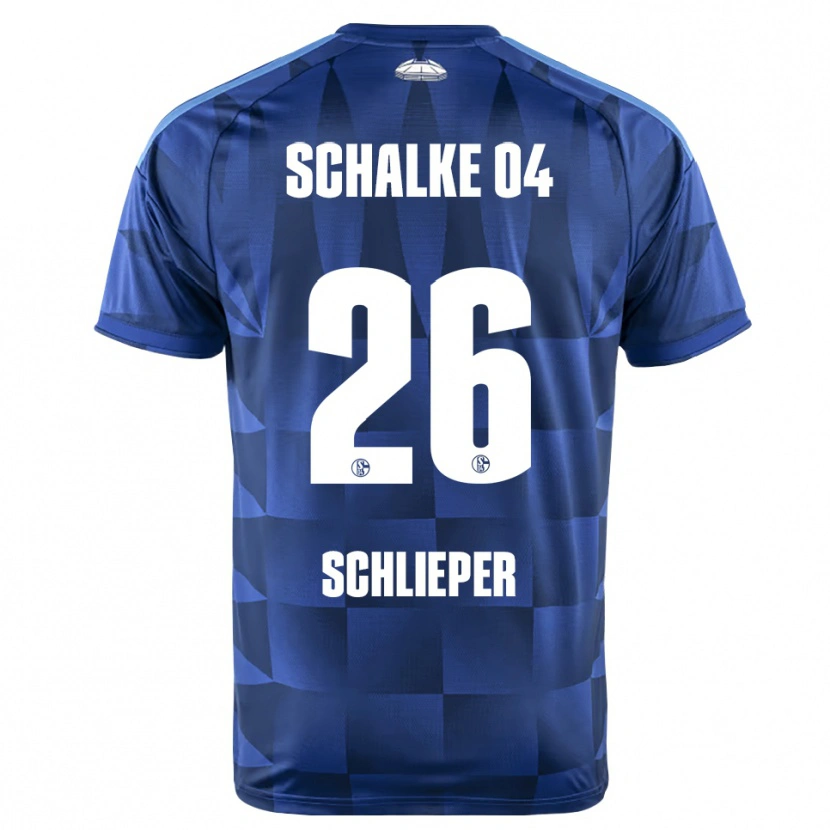 Danxen Niño Camiseta Ben Schlieper #26 Azul Oscuro Amarillo Blanco 1ª Equipación 2026/27 La Camisa