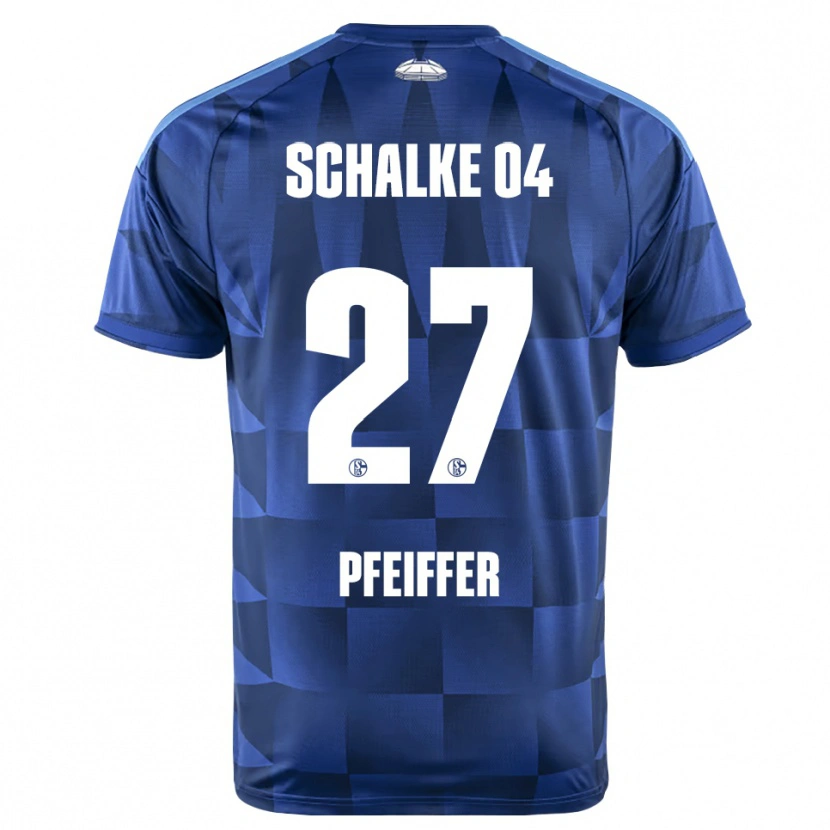 Danxen Niño Camiseta Tim Pfeiffer #27 Azul Oscuro Amarillo Blanco 1ª Equipación 2026/27 La Camisa