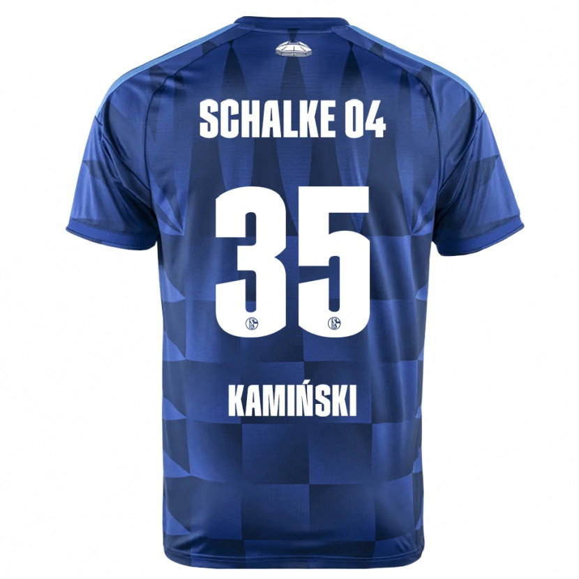 Danxen Niño Camiseta Marcin Kaminski #35 Azul Oscuro Amarillo Blanco 1ª Equipación 2026/27 La Camisa