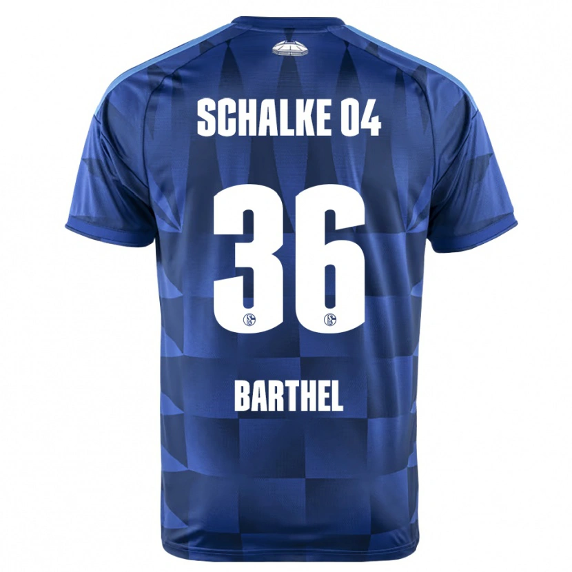Danxen Niño Camiseta Niklas Barthel #36 Azul Oscuro Amarillo Blanco 1ª Equipación 2026/27 La Camisa