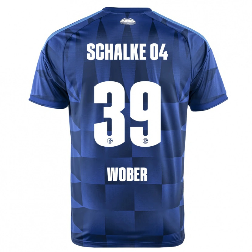 Danxen Niño Camiseta Maximilian Wöber #39 Azul Oscuro Amarillo Blanco 1ª Equipación 2026/27 La Camisa