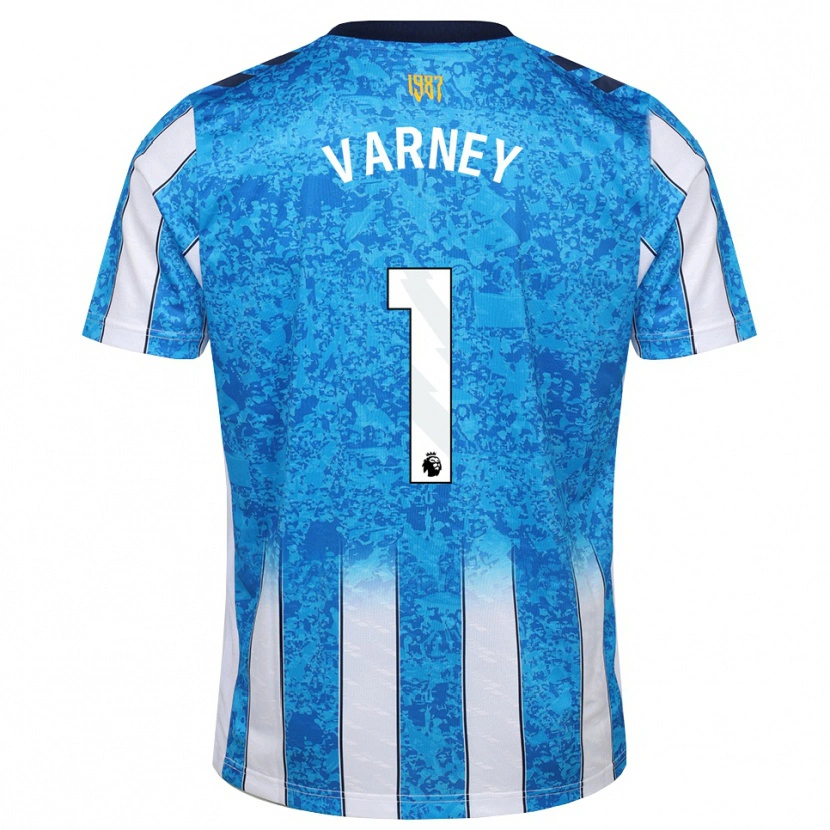 Danxen Niño Camiseta Oscar Varney #1 Blanco Azul Naranja 1ª Equipación 2026/27 La Camisa