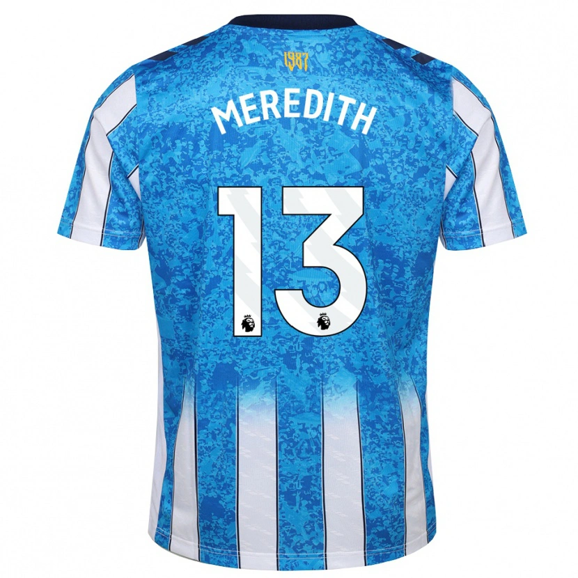 Danxen Niño Camiseta Eliot Meredith #13 Blanco Azul Naranja 1ª Equipación 2026/27 La Camisa