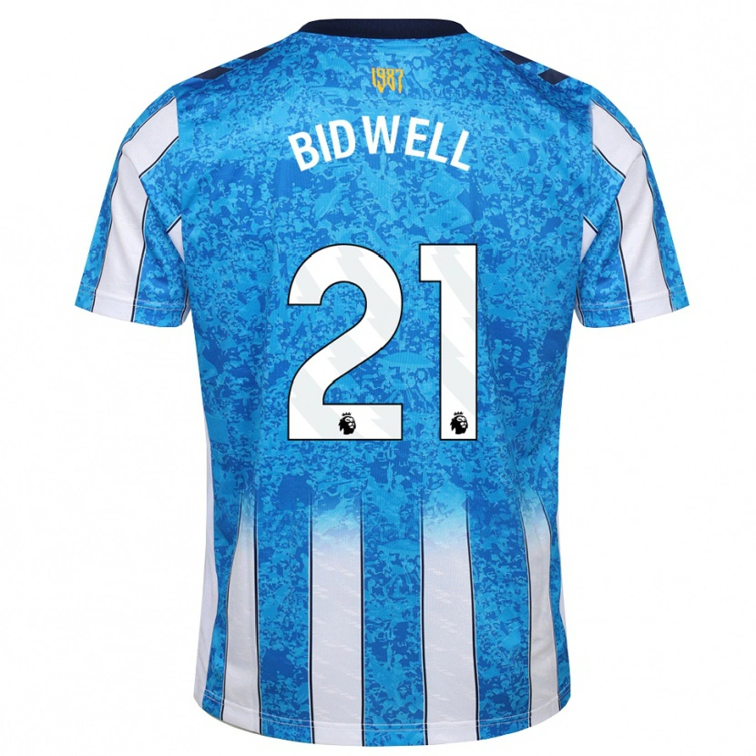 Danxen Niño Camiseta Jake Bidwell #21 Blanco Azul Naranja 1ª Equipación 2026/27 La Camisa