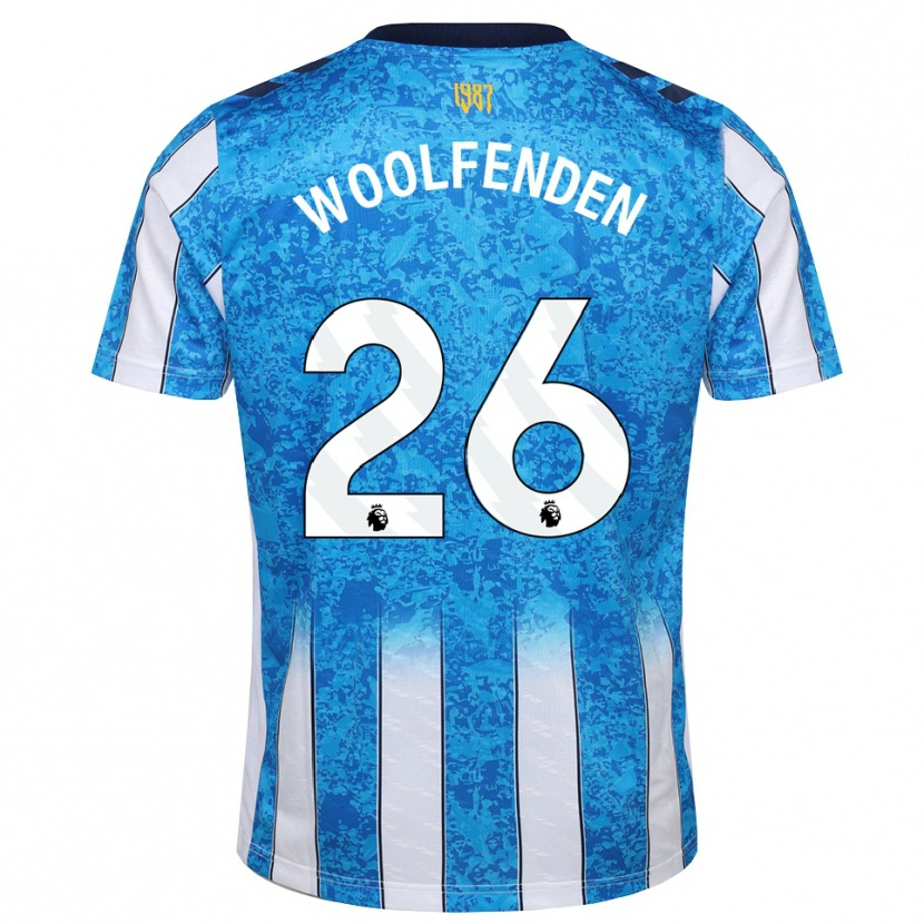 Danxen Niño Camiseta Luke Woolfenden #26 Blanco Azul Naranja 1ª Equipación 2026/27 La Camisa