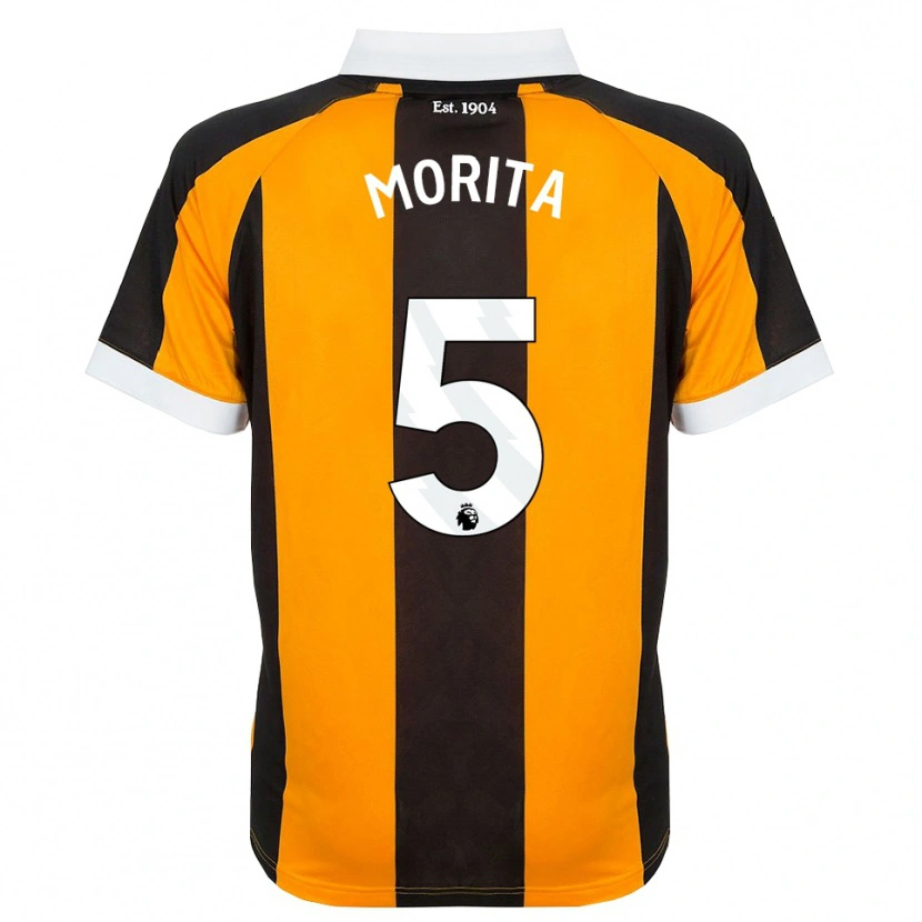 Danxen Niño Camiseta Hidemasa Morita #5 Naranja Negro Blanco 1ª Equipación 2026/27 La Camisa