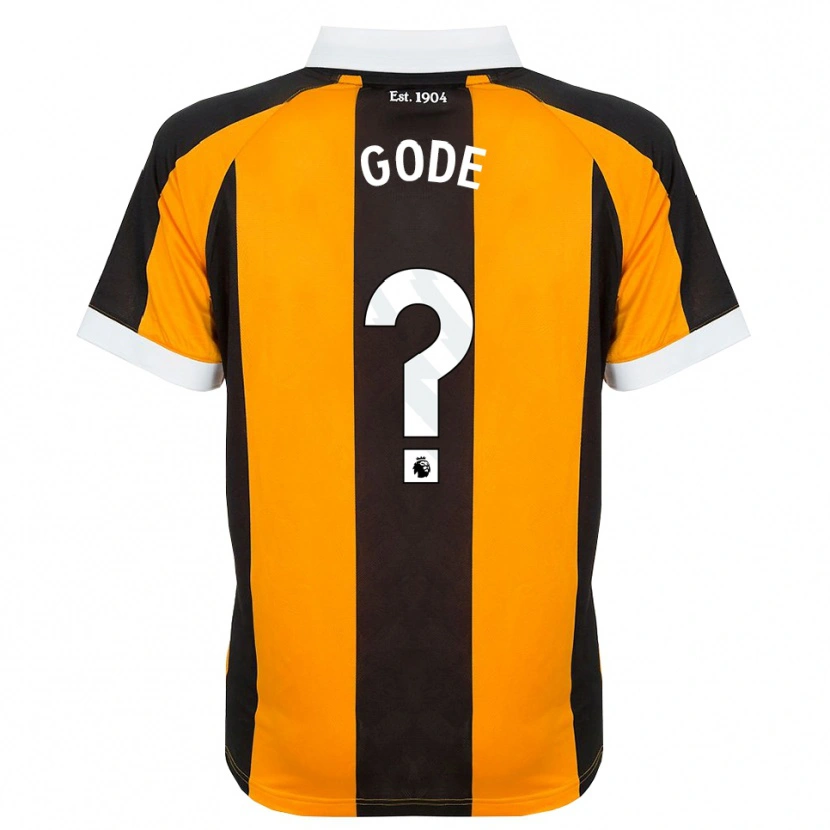 Danxen Niño Camiseta Ted Gode #0 Naranja Negro Blanco 1ª Equipación 2026/27 La Camisa