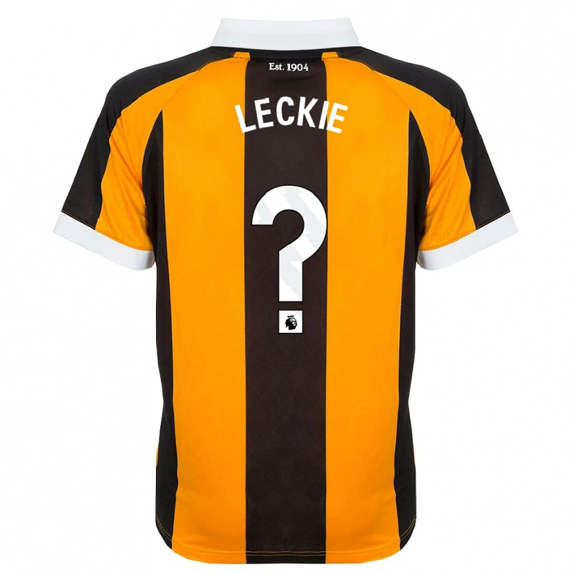Danxen Niño Camiseta Jack Leckie #0 Naranja Negro Blanco 1ª Equipación 2026/27 La Camisa