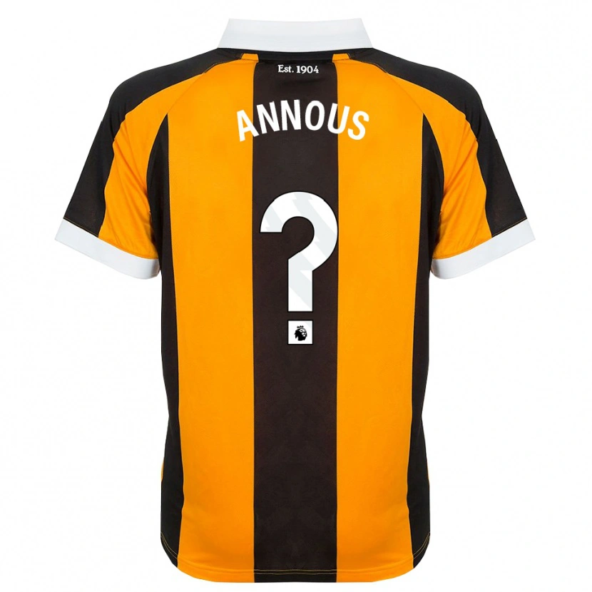 Danxen Niño Camiseta Brandon Annous #0 Naranja Negro Blanco 1ª Equipación 2026/27 La Camisa