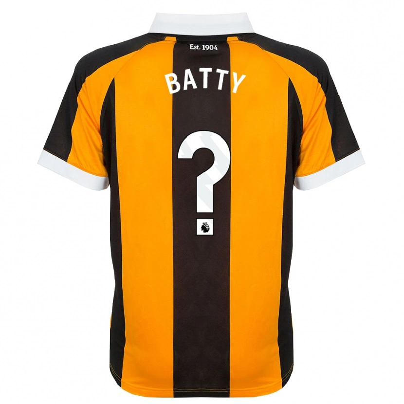 Danxen Niño Camiseta Joe Batty #0 Naranja Negro Blanco 1ª Equipación 2026/27 La Camisa