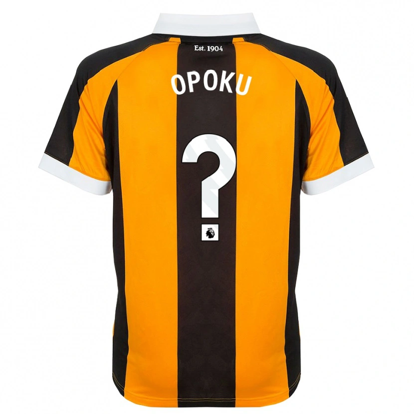Danxen Niño Camiseta Sam Opoku #0 Naranja Negro Blanco 1ª Equipación 2026/27 La Camisa
