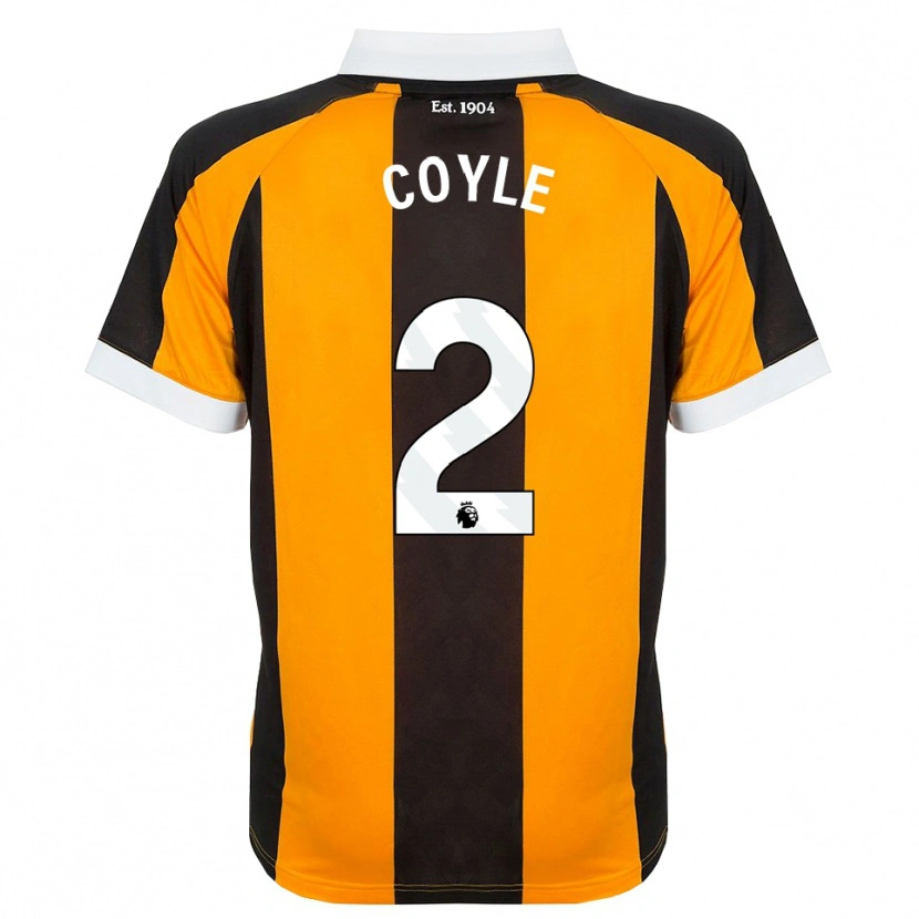 Danxen Niño Camiseta Lewie Coyle #2 Naranja Negro Blanco 1ª Equipación 2026/27 La Camisa