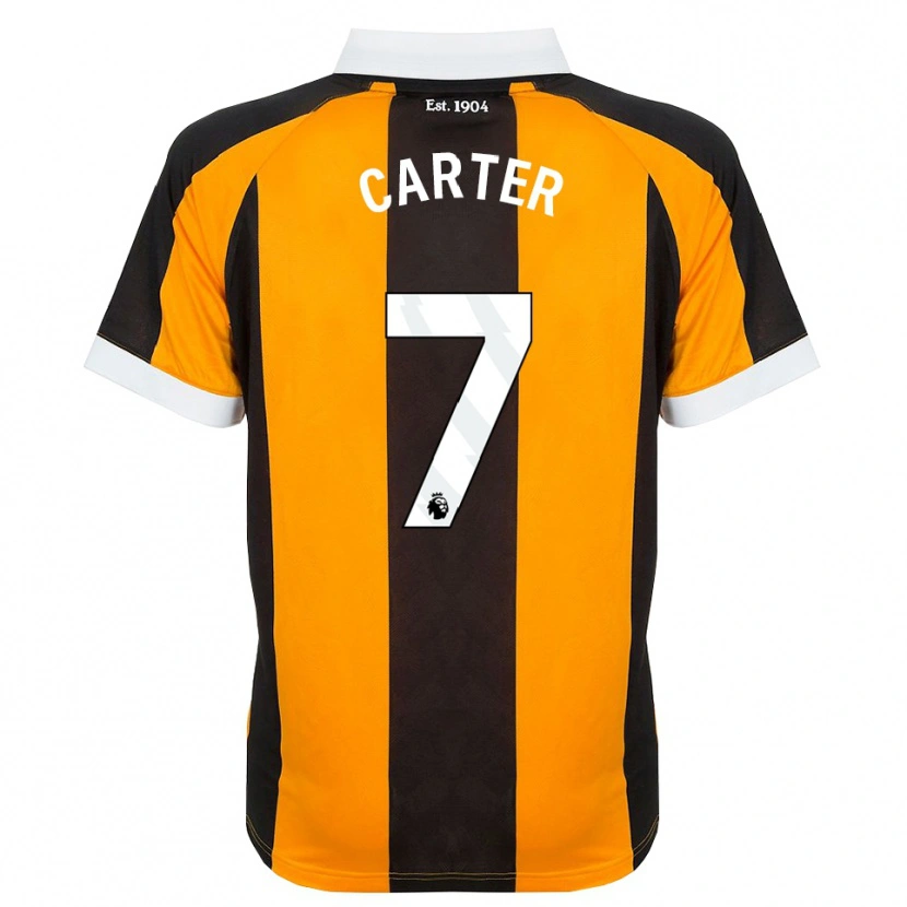 Danxen Niño Camiseta Ramell Carter #7 Naranja Negro Blanco 1ª Equipación 2026/27 La Camisa