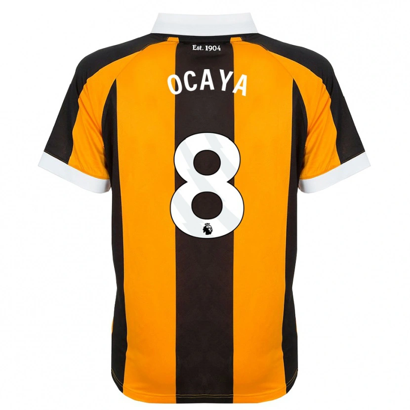 Danxen Niño Camiseta Josh Ocaya #8 Naranja Negro Blanco 1ª Equipación 2026/27 La Camisa