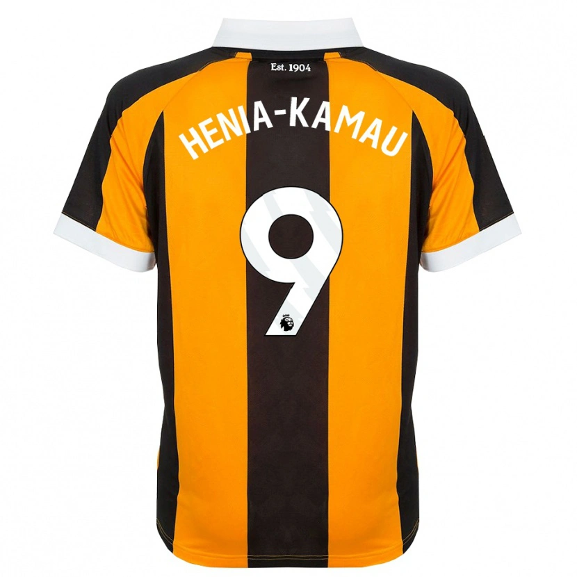 Danxen Niño Camiseta Sammy Henia-Kamau #9 Naranja Negro Blanco 1ª Equipación 2026/27 La Camisa