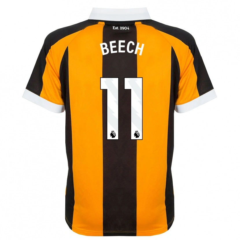 Danxen Niño Camiseta Rebecca Beech #11 Naranja Negro Blanco 1ª Equipación 2026/27 La Camisa