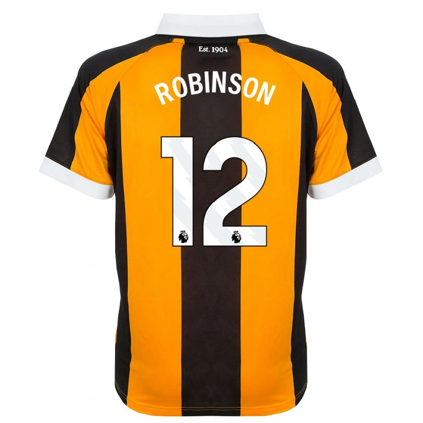 Danxen Niño Camiseta Ben Robinson #12 Naranja Negro Blanco 1ª Equipación 2026/27 La Camisa