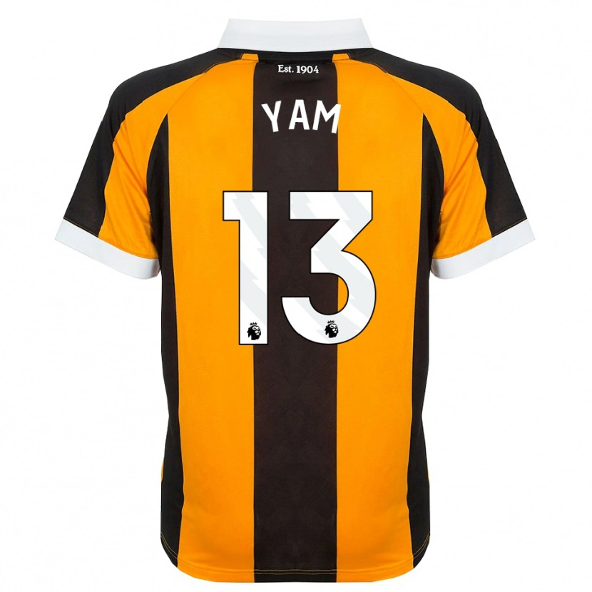 Danxen Niño Camiseta Callum Yam #13 Naranja Negro Blanco 1ª Equipación 2026/27 La Camisa