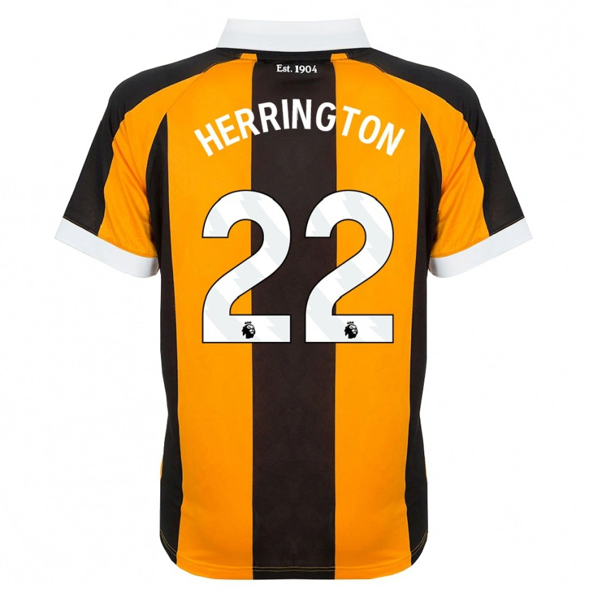 Danxen Niño Camiseta Lucas Herrington #22 Naranja Negro Blanco 1ª Equipación 2026/27 La Camisa
