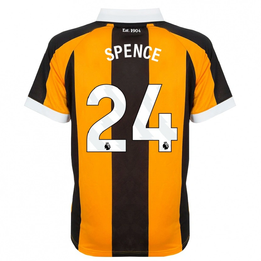Danxen Niño Camiseta Emily Spence #24 Naranja Negro Blanco 1ª Equipación 2026/27 La Camisa