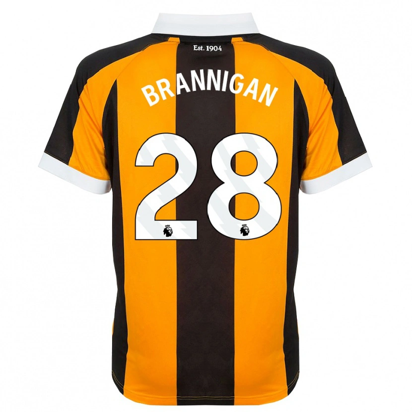 Danxen Niño Camiseta Aoife Brannigan #28 Naranja Negro Blanco 1ª Equipación 2026/27 La Camisa