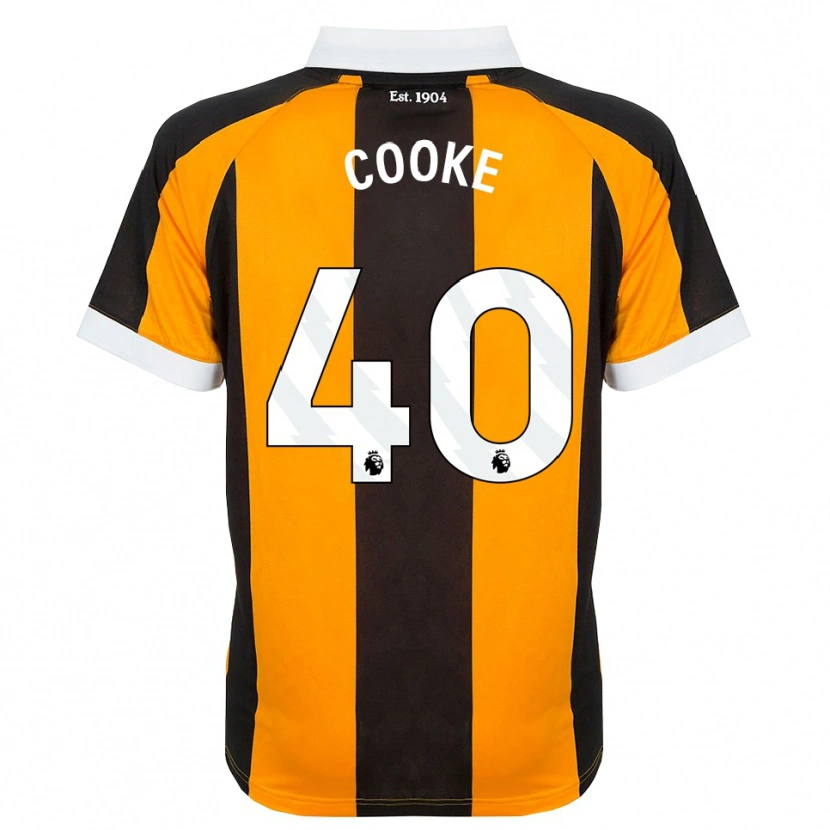 Danxen Niño Camiseta Megan Cooke #40 Naranja Negro Blanco 1ª Equipación 2026/27 La Camisa