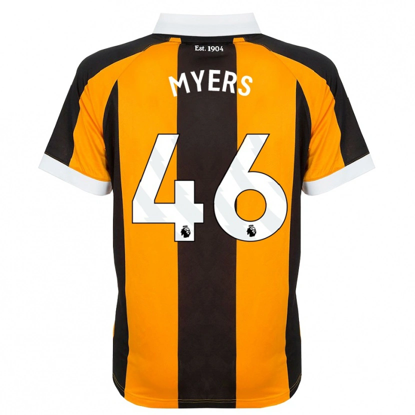 Danxen Niño Camiseta Zane Myers #46 Naranja Negro Blanco 1ª Equipación 2026/27 La Camisa