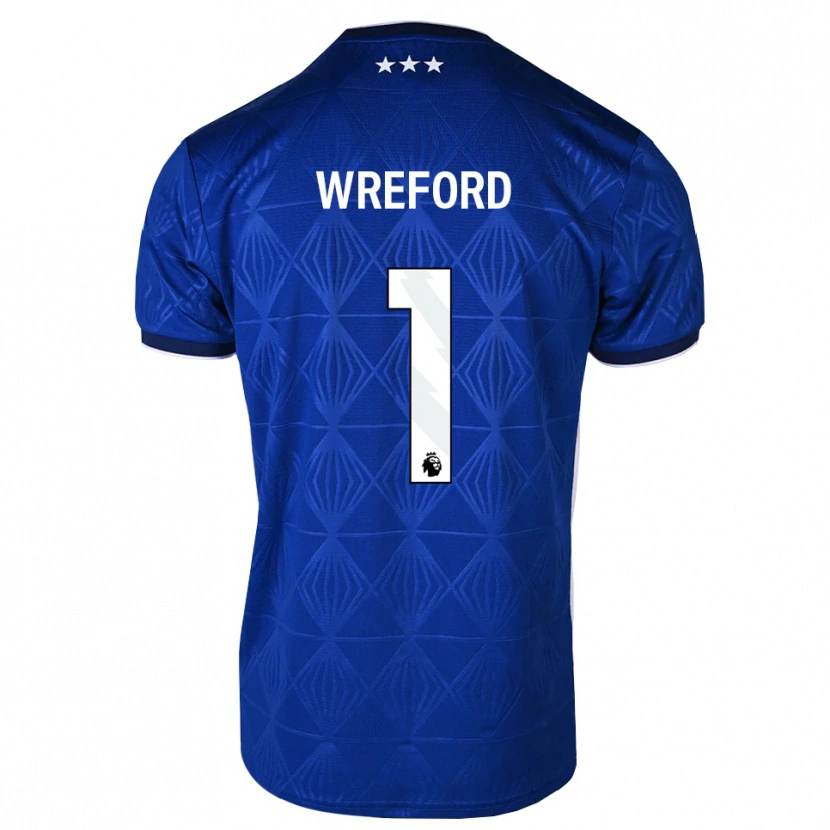 Danxen Niño Camiseta Ruben Wreford #1 Azul Medio Blanco Rojo 1ª Equipación 2026/27 La Camisa