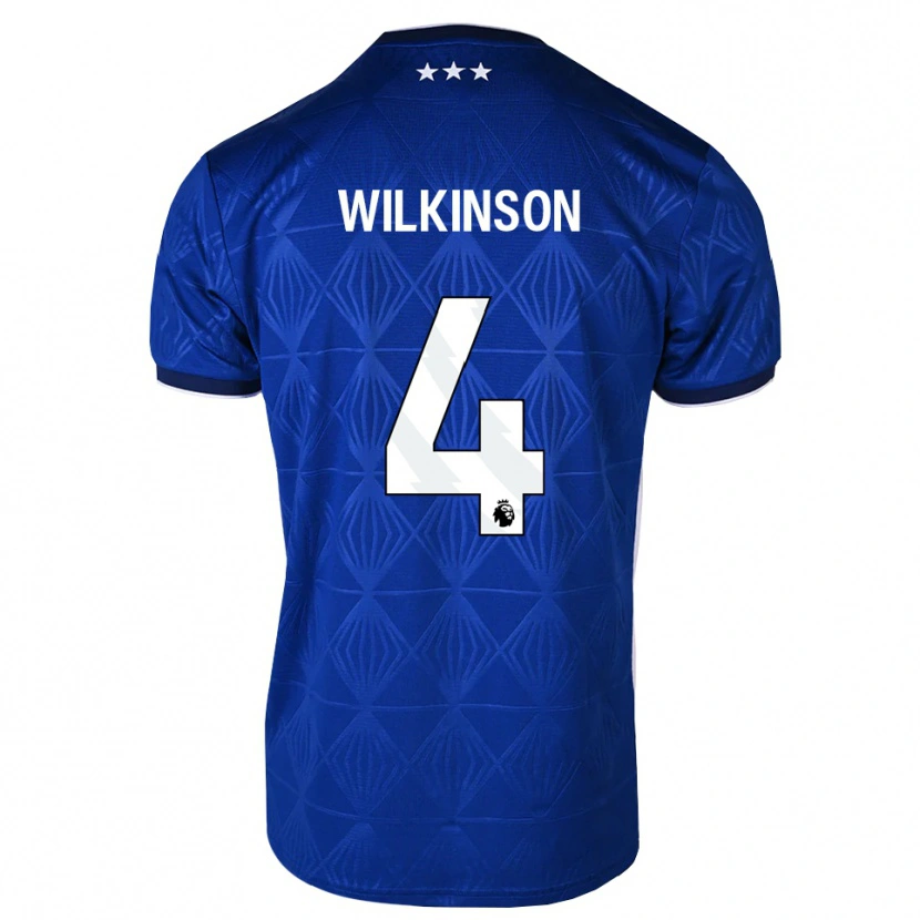 Danxen Niño Camiseta Oliver Wilkinson #4 Azul Medio Blanco Rojo 1ª Equipación 2026/27 La Camisa