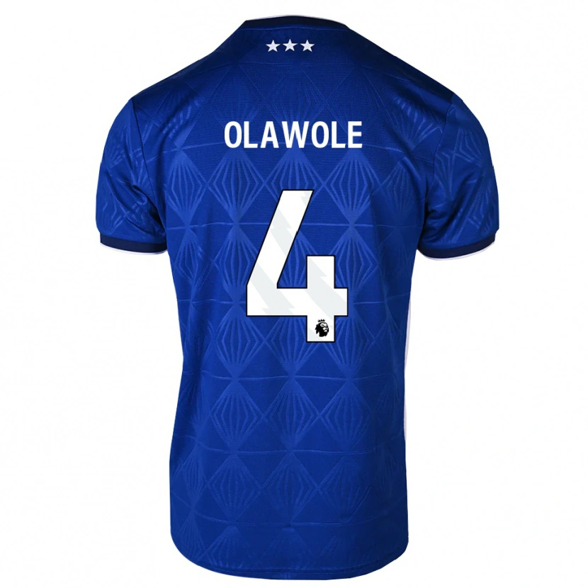 Danxen Niño Camiseta Kellyan Olawole #4 Azul Medio Blanco Rojo 1ª Equipación 2026/27 La Camisa