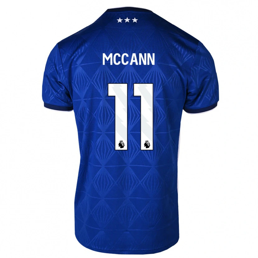 Danxen Niño Camiseta Darragh Mccann #11 Azul Medio Blanco Rojo 1ª Equipación 2026/27 La Camisa